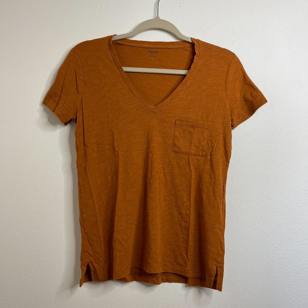 Madewell Whisper Cotton V-Neck Pocket Tee